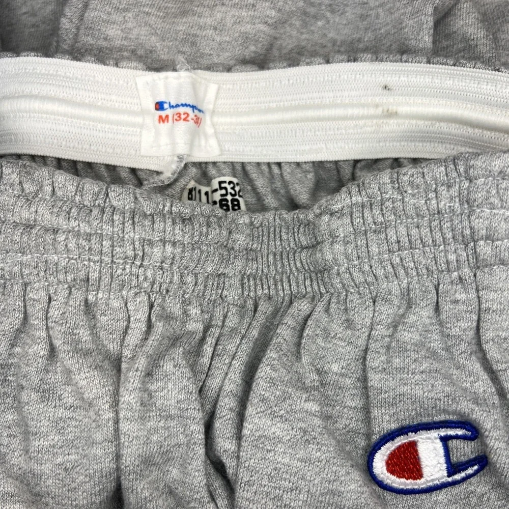 Vtg 90s Champion Shorts‎ Mens M Heather Gray NWT Deadstock Script C Patch 1995